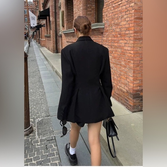 NEVA HU black designer jacket blazer slimming and casual, fall collection size S - Picture 4 of 16